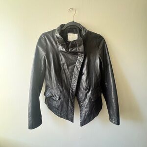 Q40 Leather Asymmetric Jacket